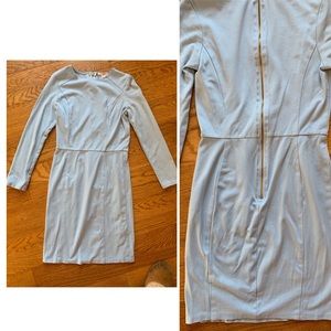 Bar III baby blue sheath dress pencil skirt sz M